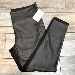 Stella & Dot faux leather front leggings